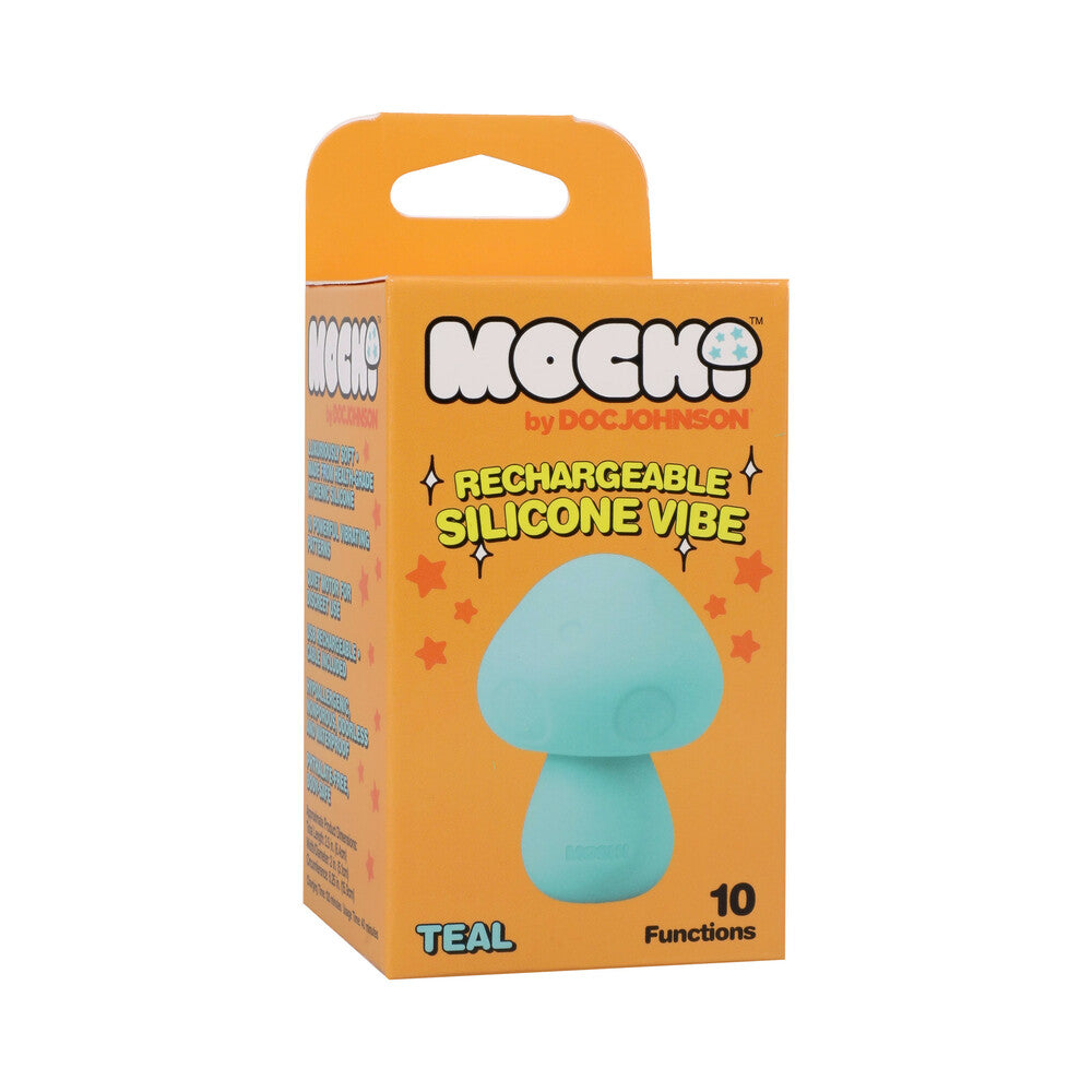 Rechargeable Silicone Vibrator - Mochi Mushroom Vibe Teal